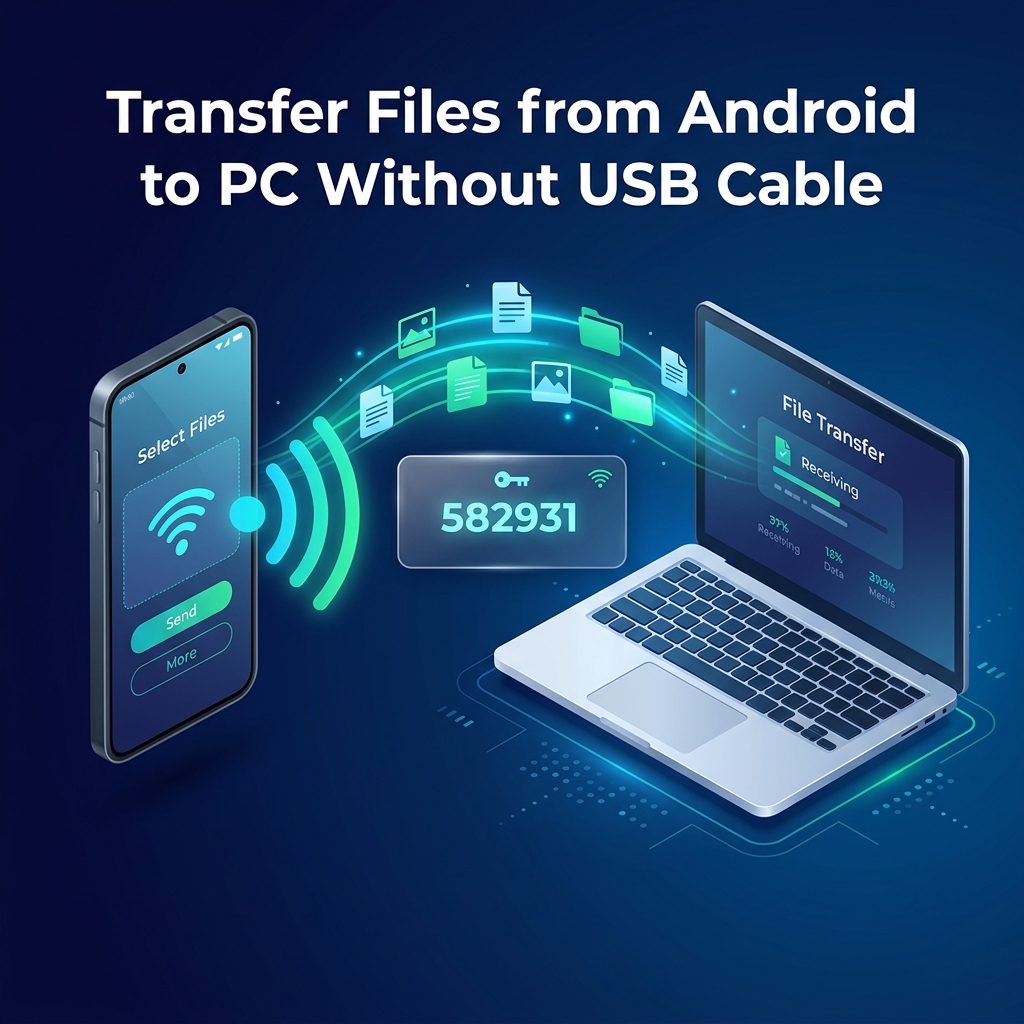 How to Transfer Large Files from Android to PC Without USB Cable