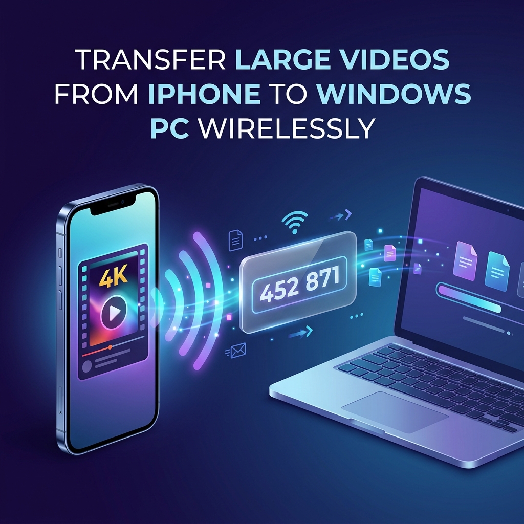 How to Transfer Large Videos From iPhone to Windows PC Without Cable
